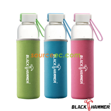 600ML BLACK HAMMER 玻璃水瓶(附布套)