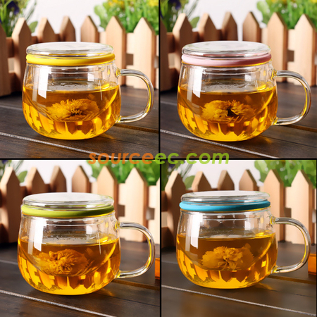 玻璃花茶杯
