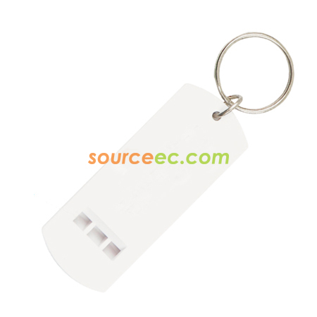 Plastic Whistle Keychain