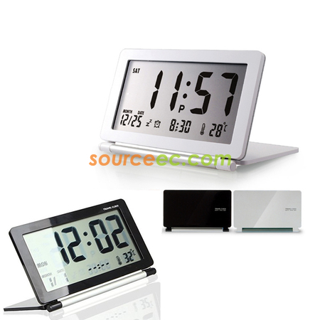 Clamshell electronic clock