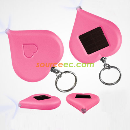 Solar Flashlight Keychain